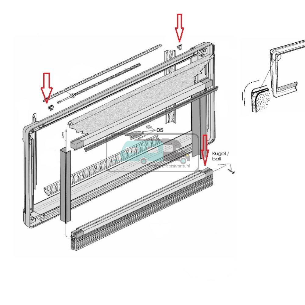 Dometic S5 Raam Reparatieset