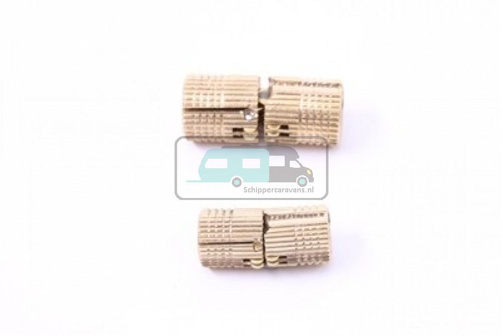 Cylinder scharnier 12mm koper à 2 st.