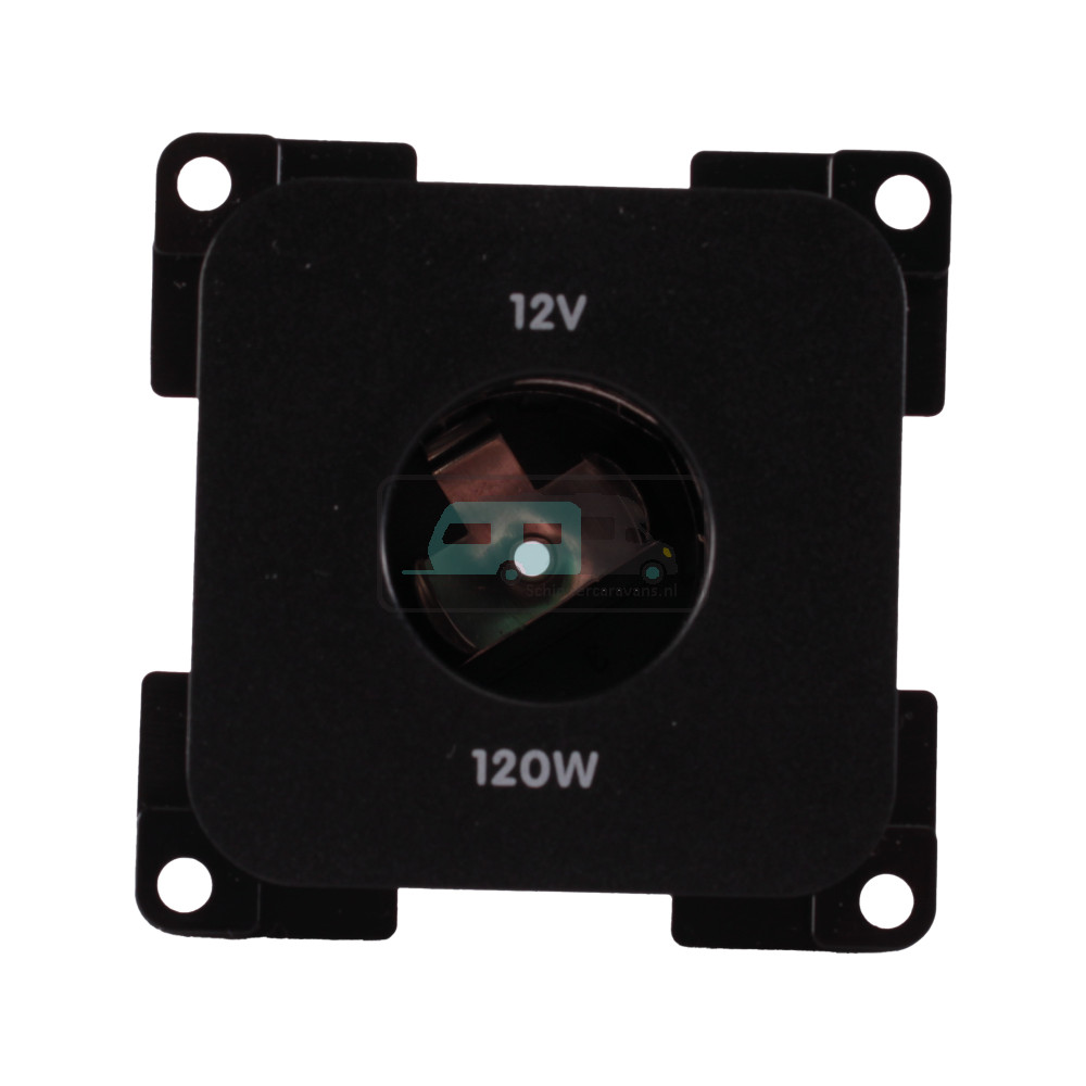 Presto Contactdoos 12V Groot Inbouw S-10.000 Zwart