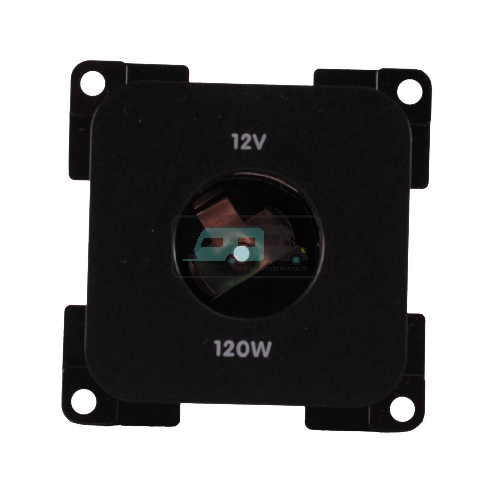 Presto Contactdoos 12V Groot Inbouw S-10.000 Zwart