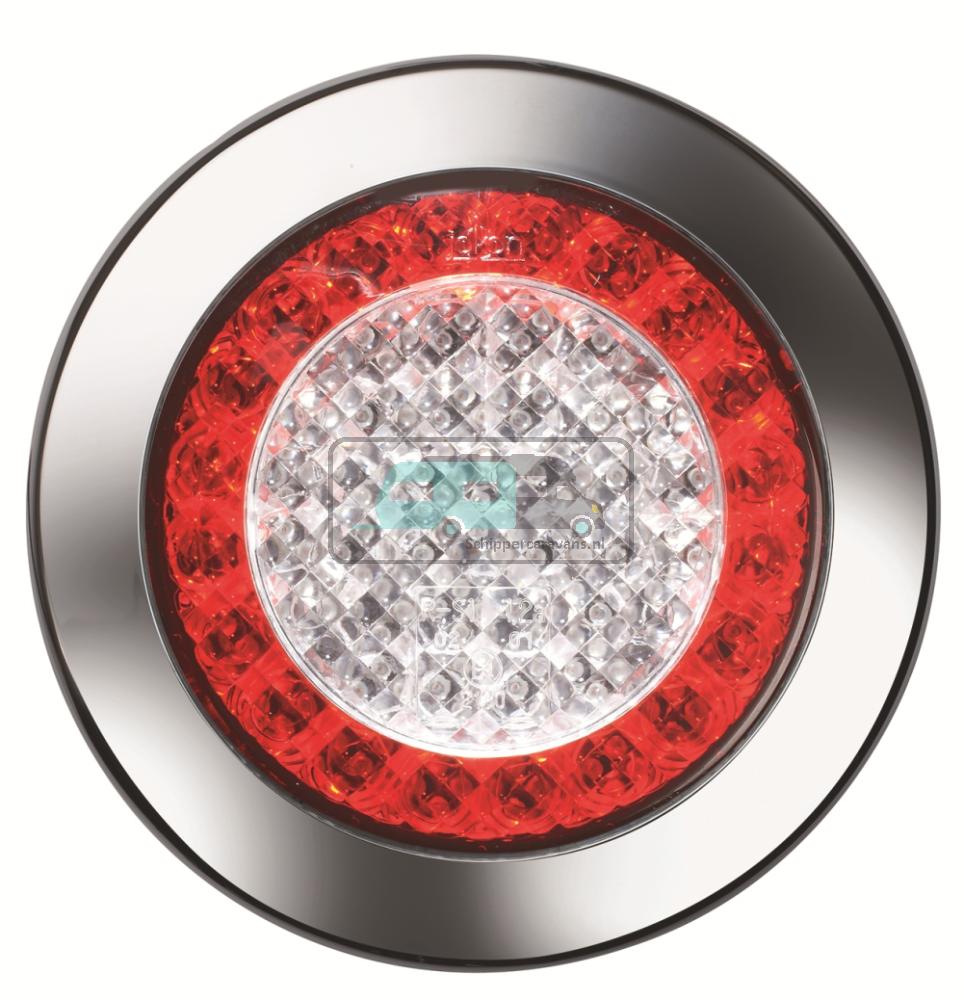 Jokon Knipper/ Rem/ Achterlicht LED 735 Rond Wit/Rood