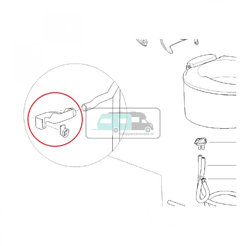 Thetford C220 Box Outside Vent White