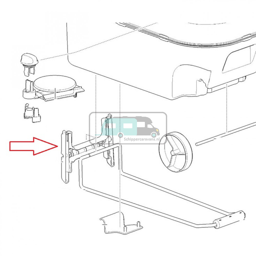 Thetford C220 Trandsport Handel Bevestinging