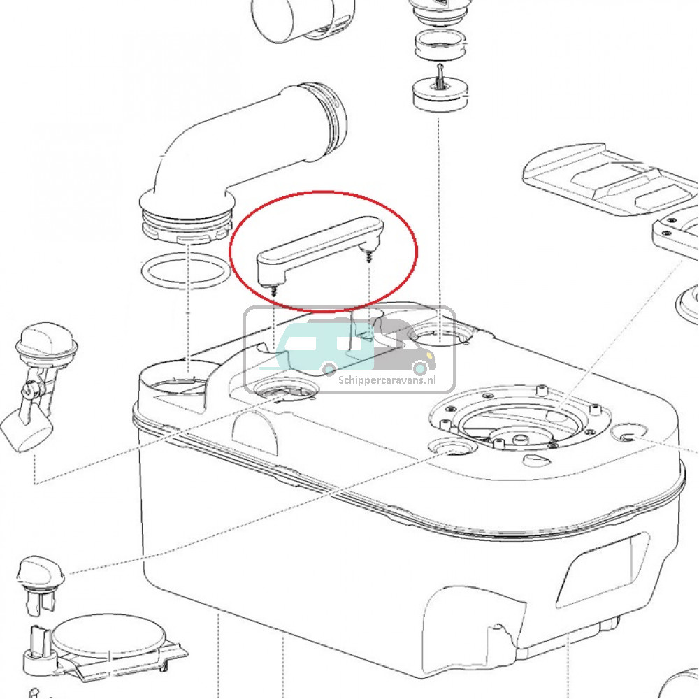 Thetford C220 Handvat Afvaltank