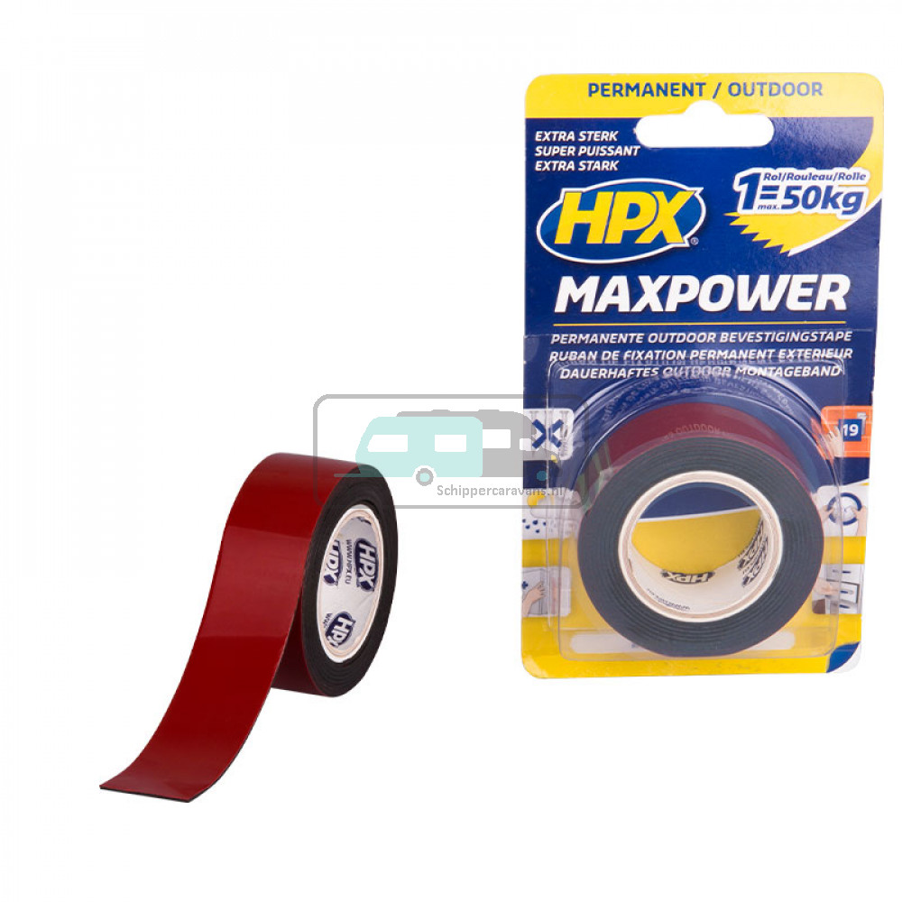 HPX Max Power Bevestigingstape Outdoor 1,5mtrx25mm Zwart