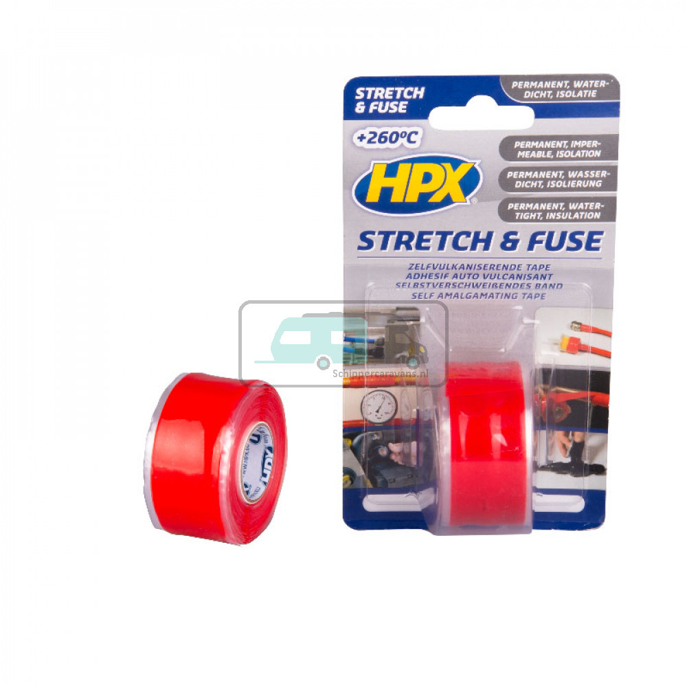 HPX Stretch & Fuse Zelfvulkaniserende Tape 3mtr Rood