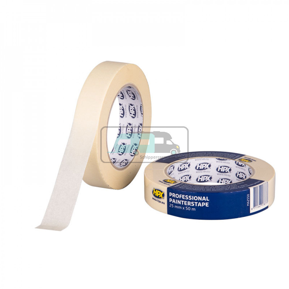 HPX Masking Tape 100°C 50mtrx25mm Crèmewit