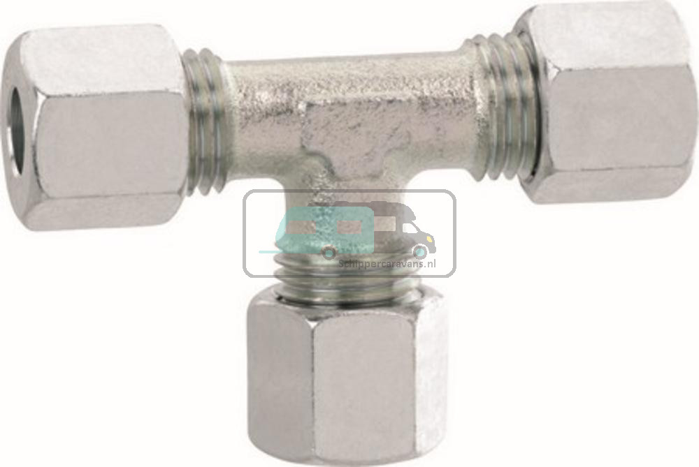 T-Stuk met Snijring 3x8mm
