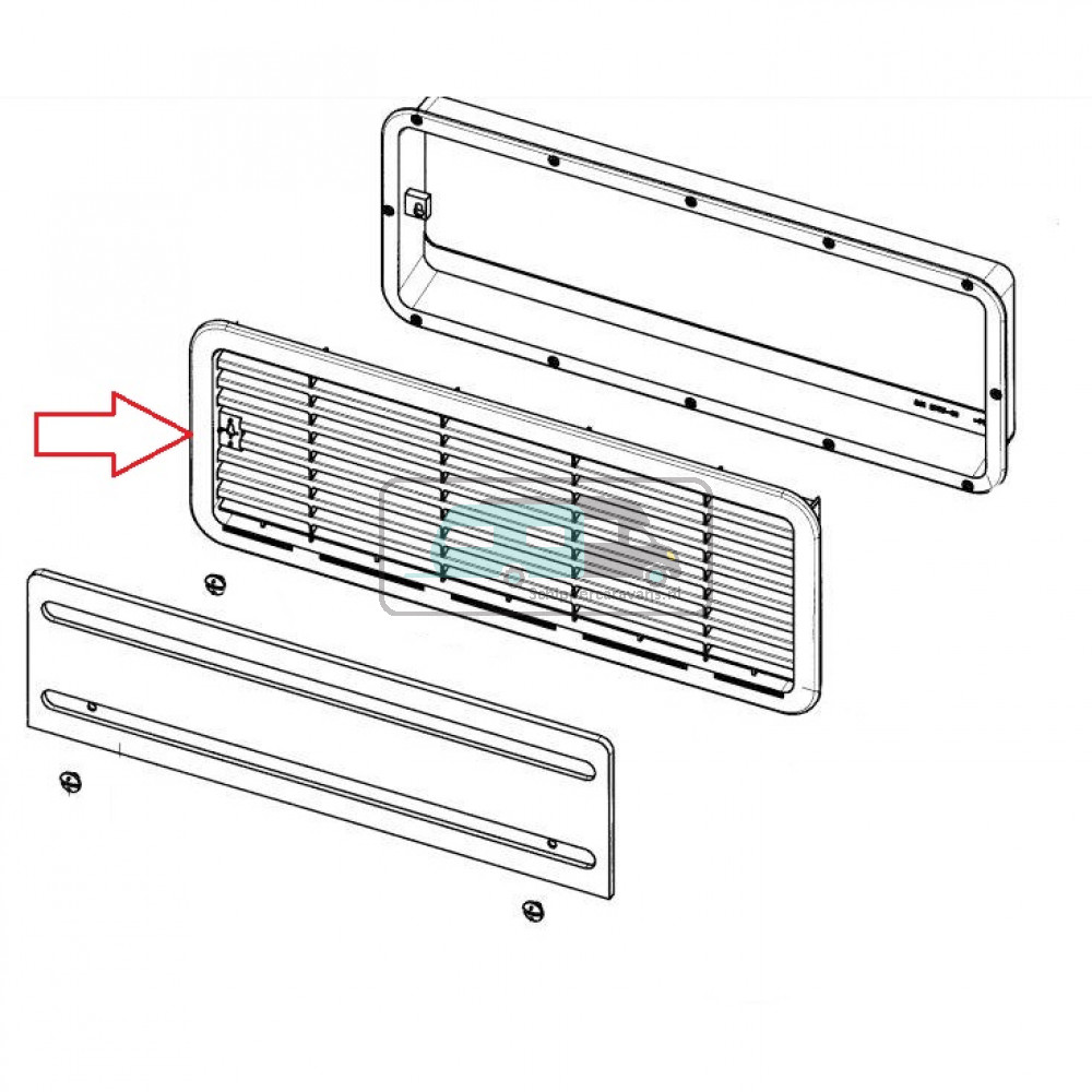 Dometic Bovenrooster LS 100 RAL 7021 2413952397