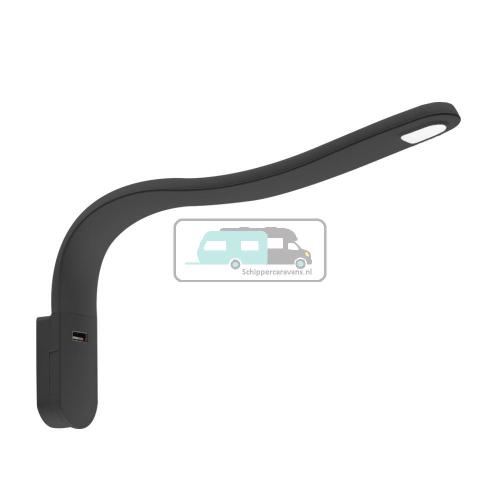 LED Lamp met Zwanenhals S Flexibel 12V Zwart