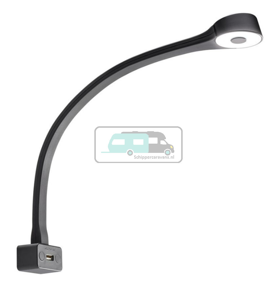 LED Lamp met Zwanenhals F Flexibel 12V Zwart