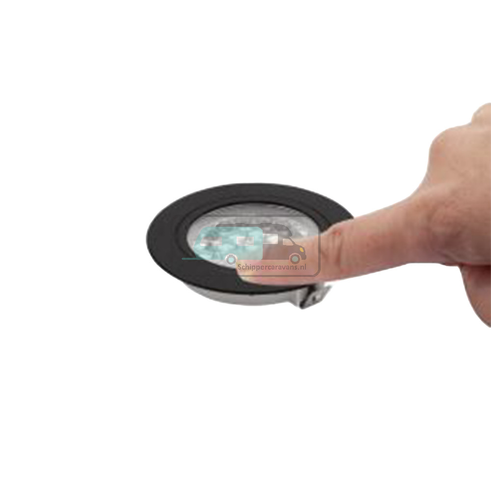 Vechline Inbouwspot Corvus Mini 2W Touch Zwart