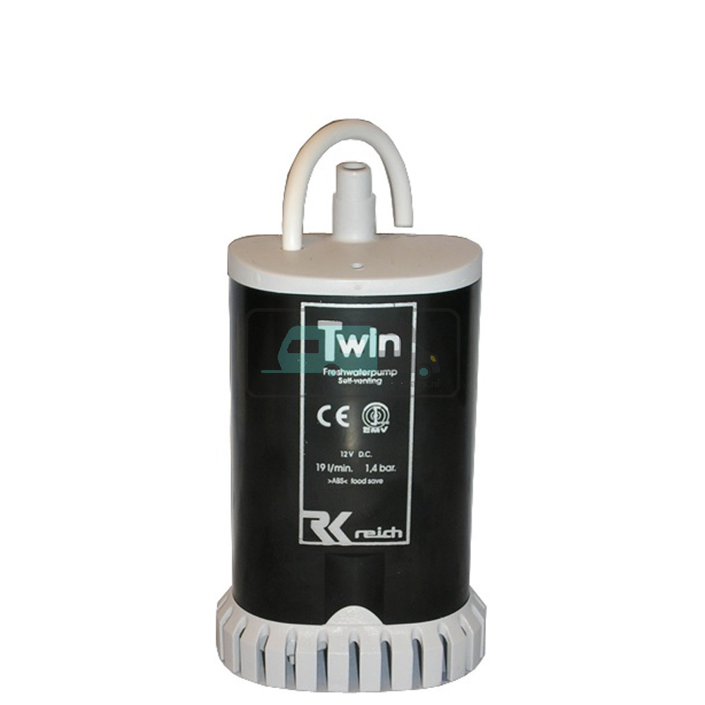Reich Dompelpomp Twin met Ontluchting + Zeef 12V-19L
