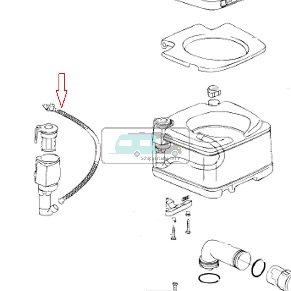 Thetford Porta Porti 465 Flush Tube Graniet 