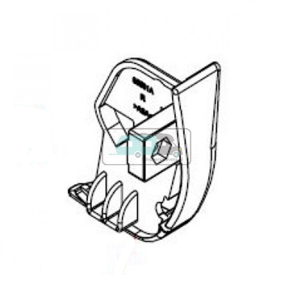 Fiamma Rechter Eindkap Voorlijst F45 Ti L Polar White