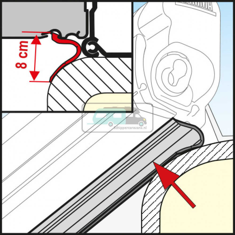 Fiamma Rain Guard Lower 20mtr