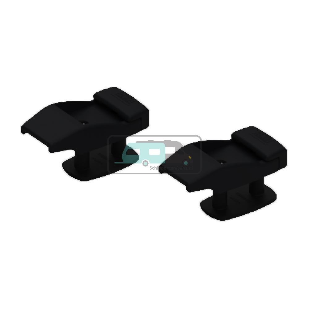 Fiamma Wall Brackets Plastic Deep Black 2st.