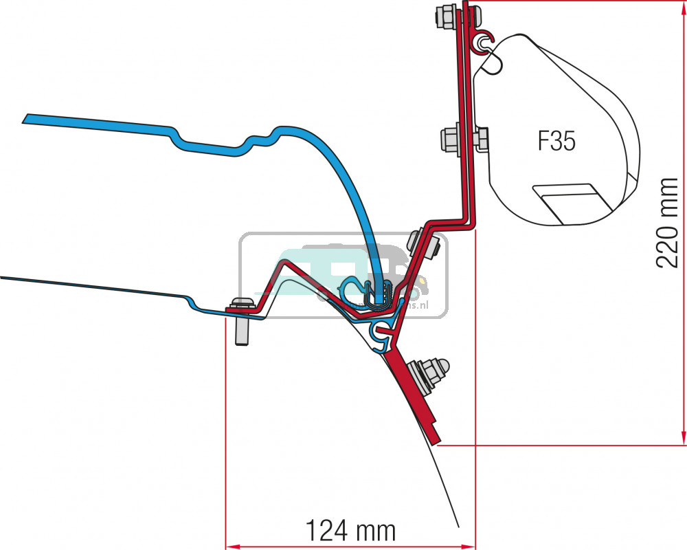 Fiamma Mercedes V-Class/Marco Polo Kit H1-L2 >2014 F35/F45