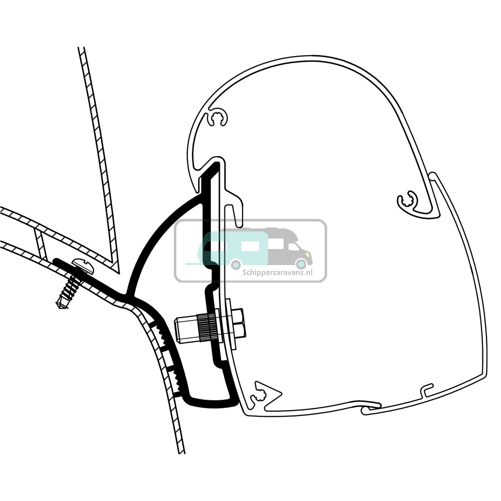 Thule Hymer Car 302/Ducato H1 Adapter 5102