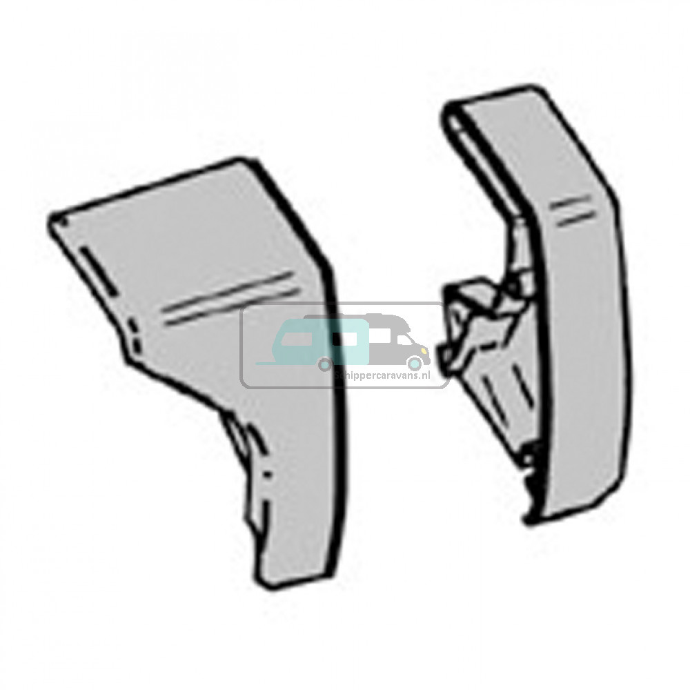 Thule LH&RH endcap lead rail 6200 white