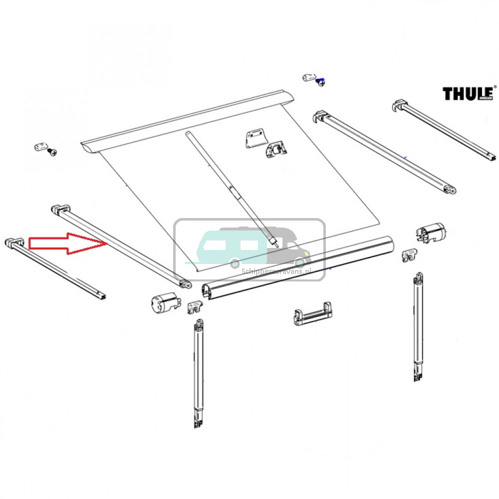 Thule Rafter Arm Assy LH 1200 3.50/5.50