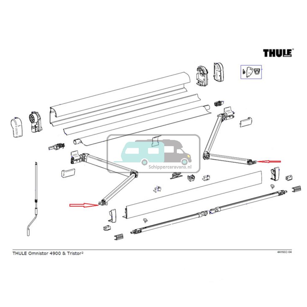 Thule Connection Lead Rail LH+RH 4900/6200