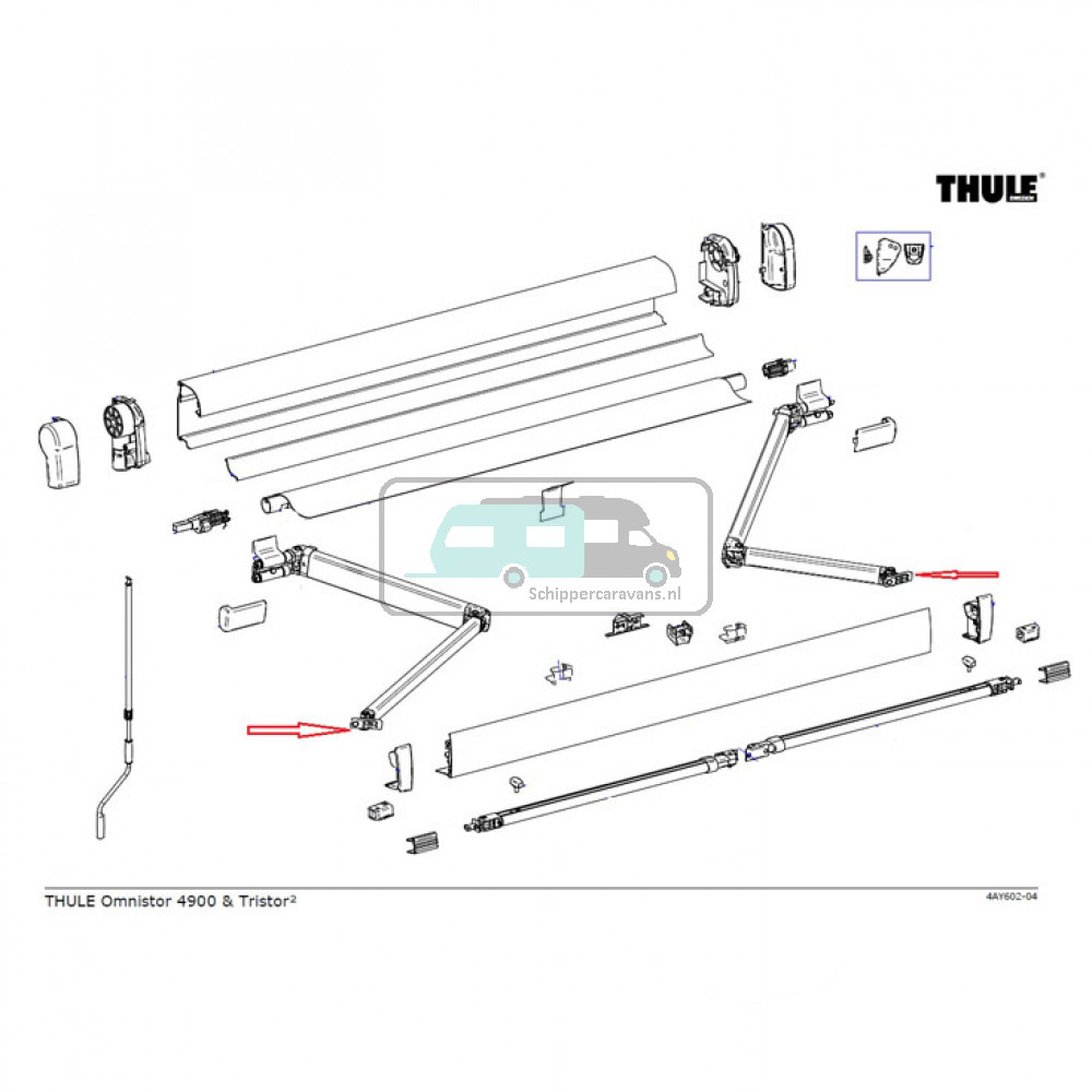 Thule Stop Knikarm LH+RH 4200/4900/6200