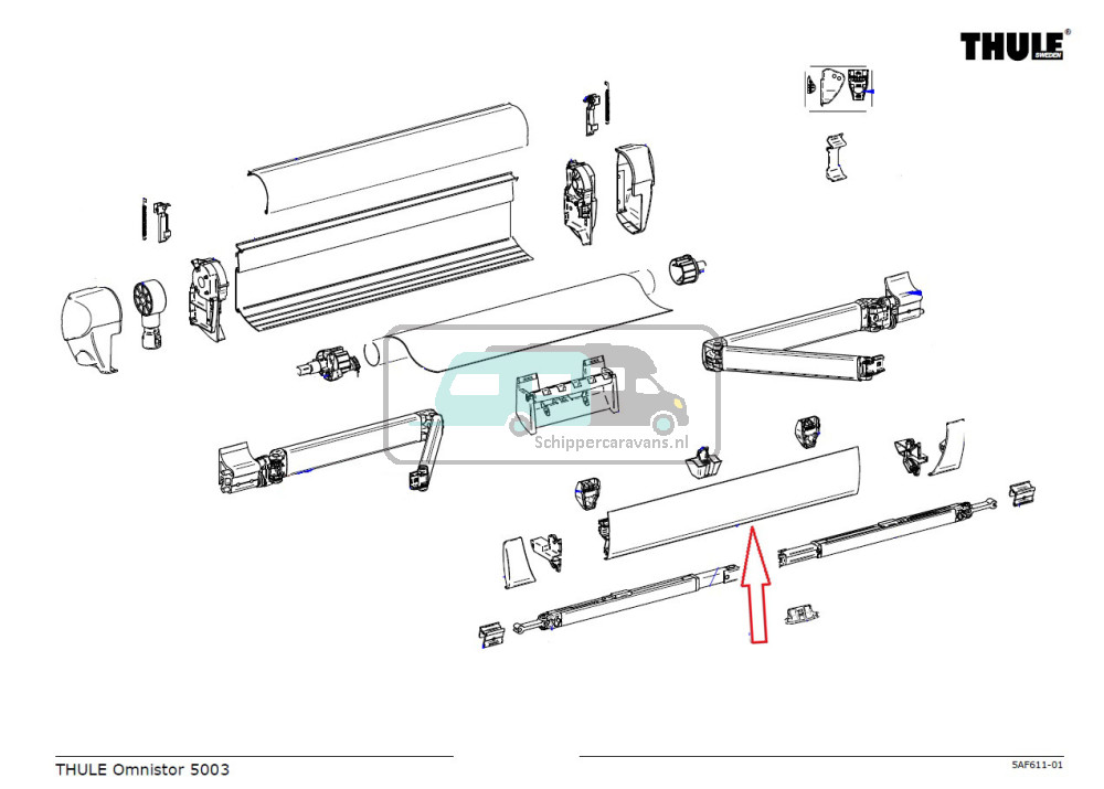 Thule Lead Rail 4200/4900 4.00 Wit