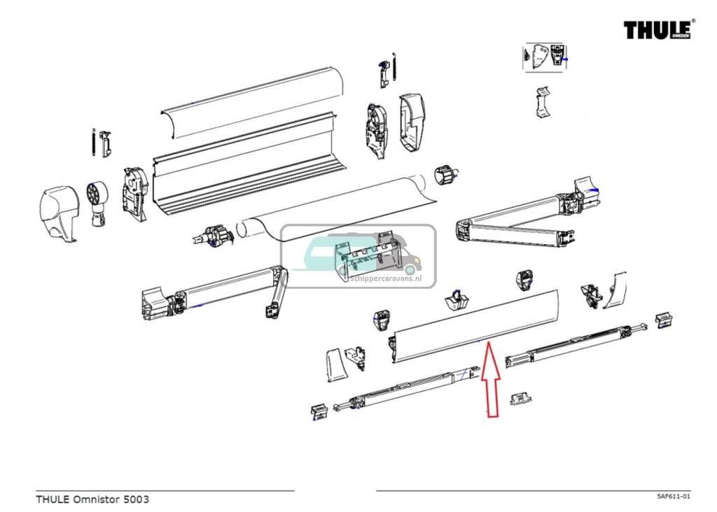 Thule Lead Rail 4200/4900 4.00 Wit