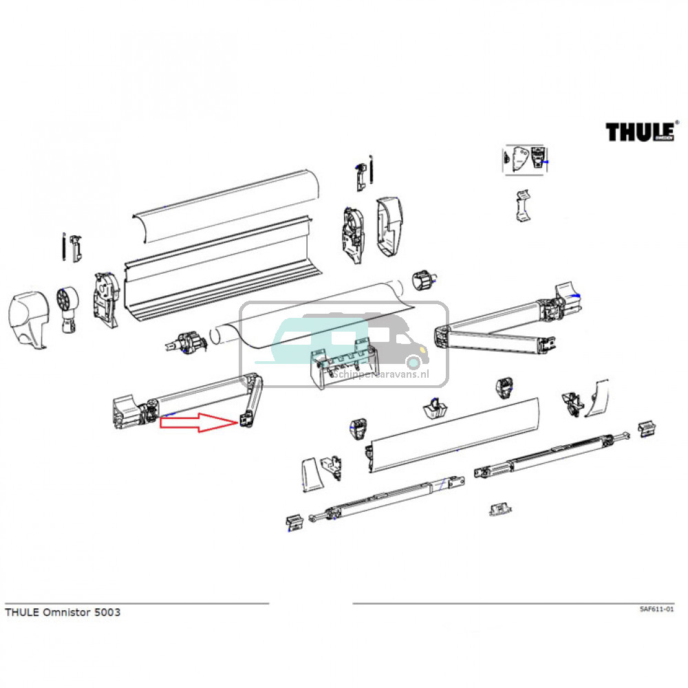 Thule Stop Knikarm LH+RH 5003