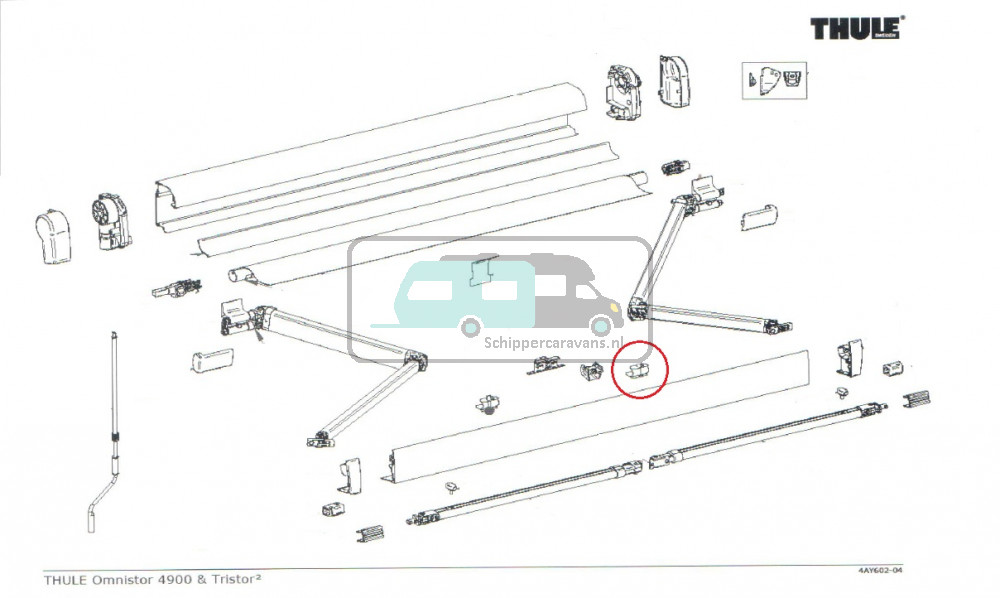 Thule Clip Support Arm Oval 4900