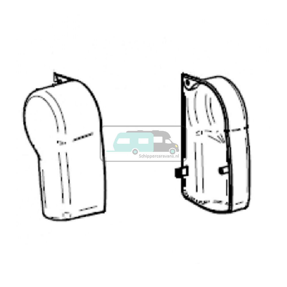 Thule Eindkap Mainhousing LH+RH 4900 Wit