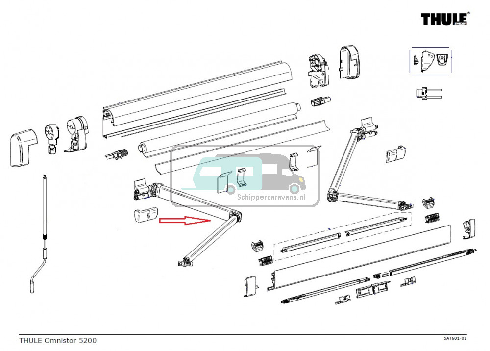 Thule Knikarm Compleet LH 5200 2.30