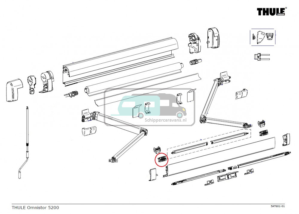 Thule Connection Support Arm LH 5200