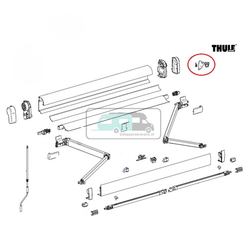 Thule Connection Pieces Tension Rafter 4900