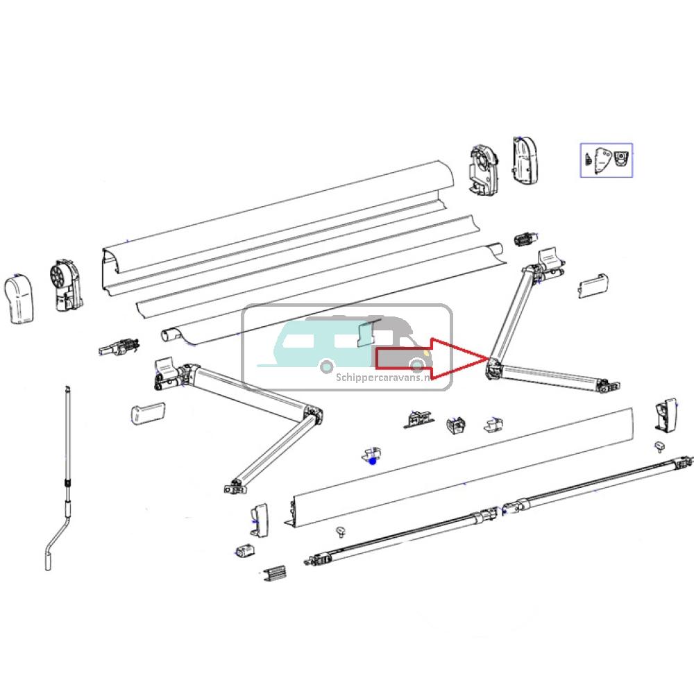 Thule 4900 Knikarm Rechts 400-450 mtr