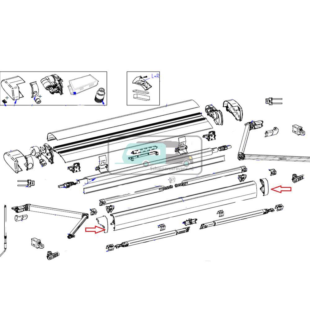 Thule 6300 Leadrail Eindkappenset wit