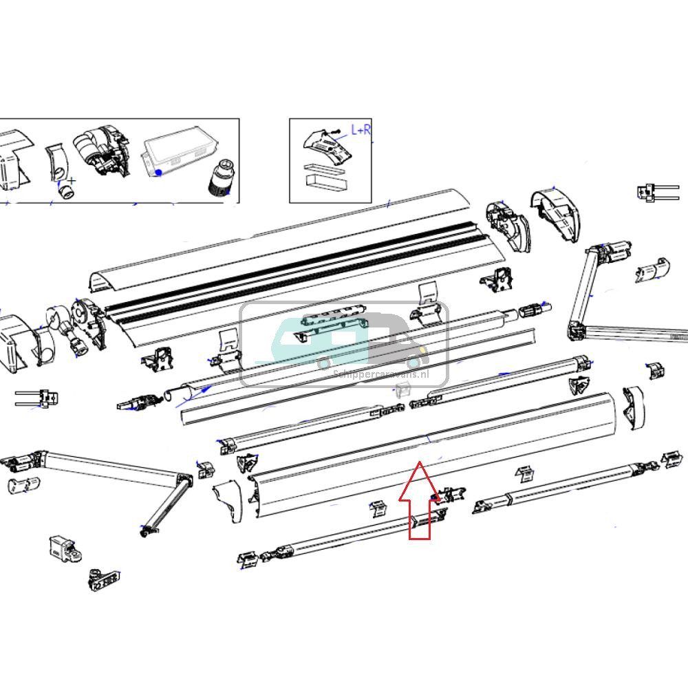 Thule 6300 Lead Rail 3.25 Wit