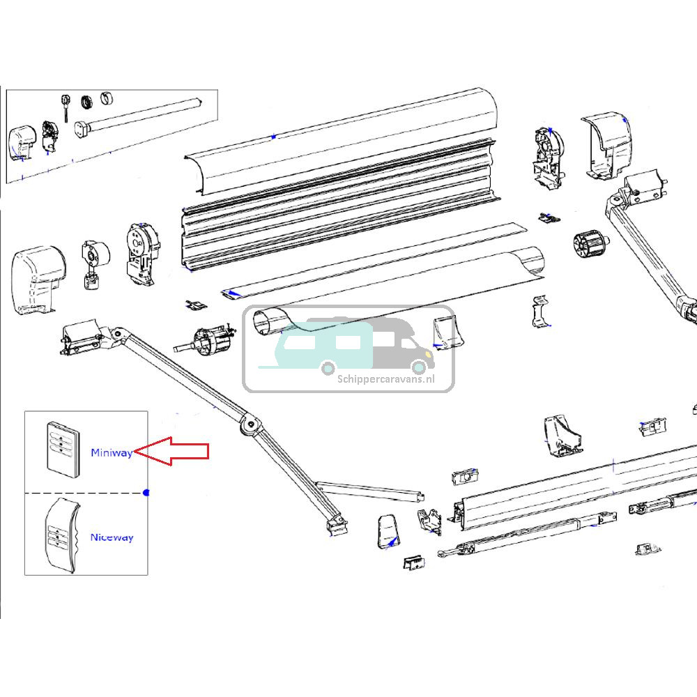 Thule 8000/ 9200 Afstandsbediening <2016