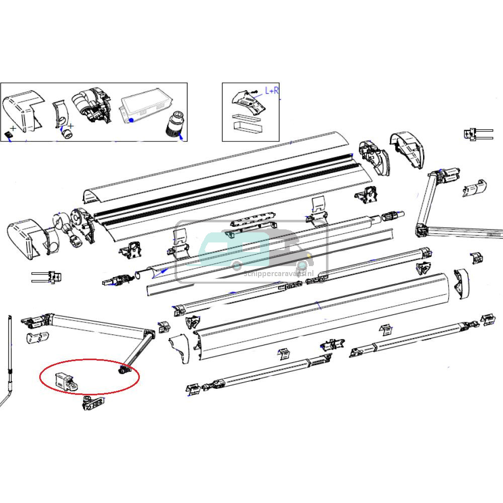 Thule 6300 Stop Knikarm LH+RH
