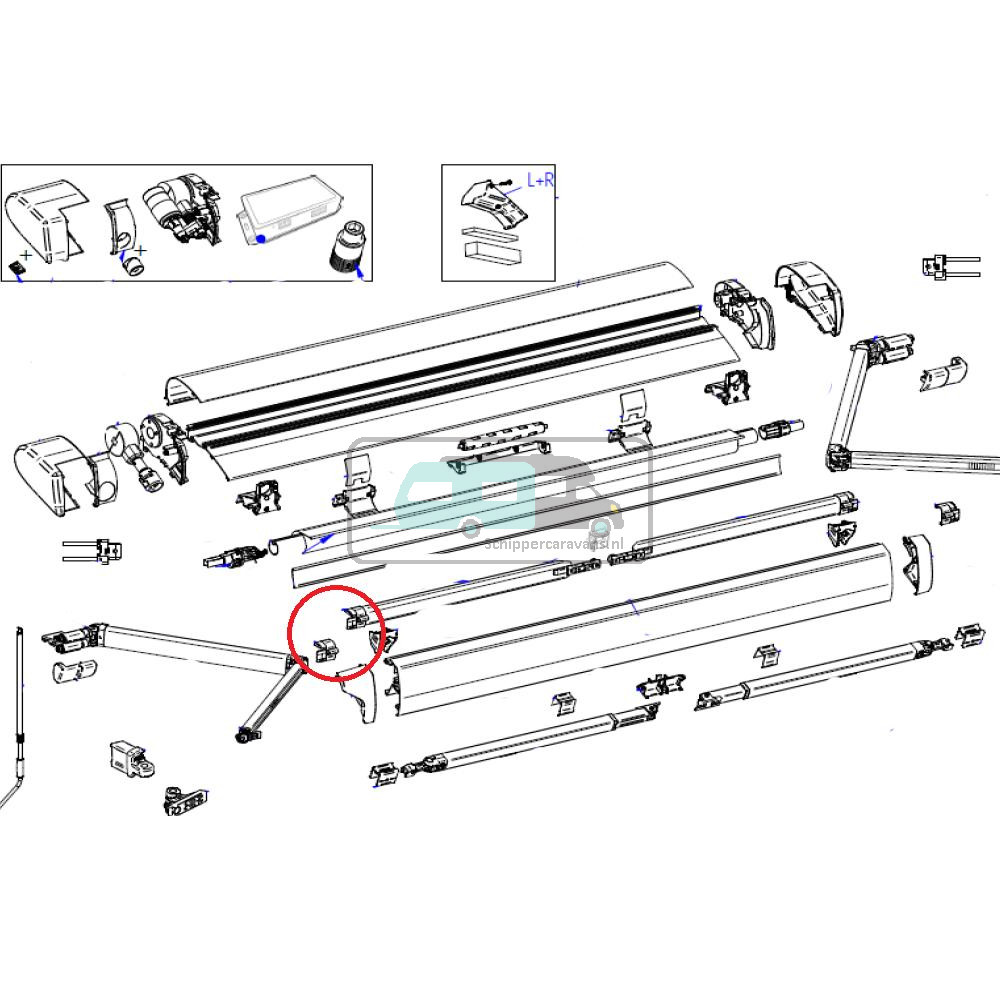 Thule Eindkap Tension Arm LH+RH 5200/6300