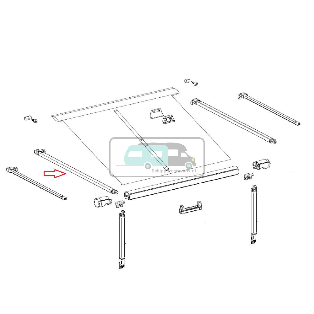 Thule 1200 Rafter Arm Links 2,30m