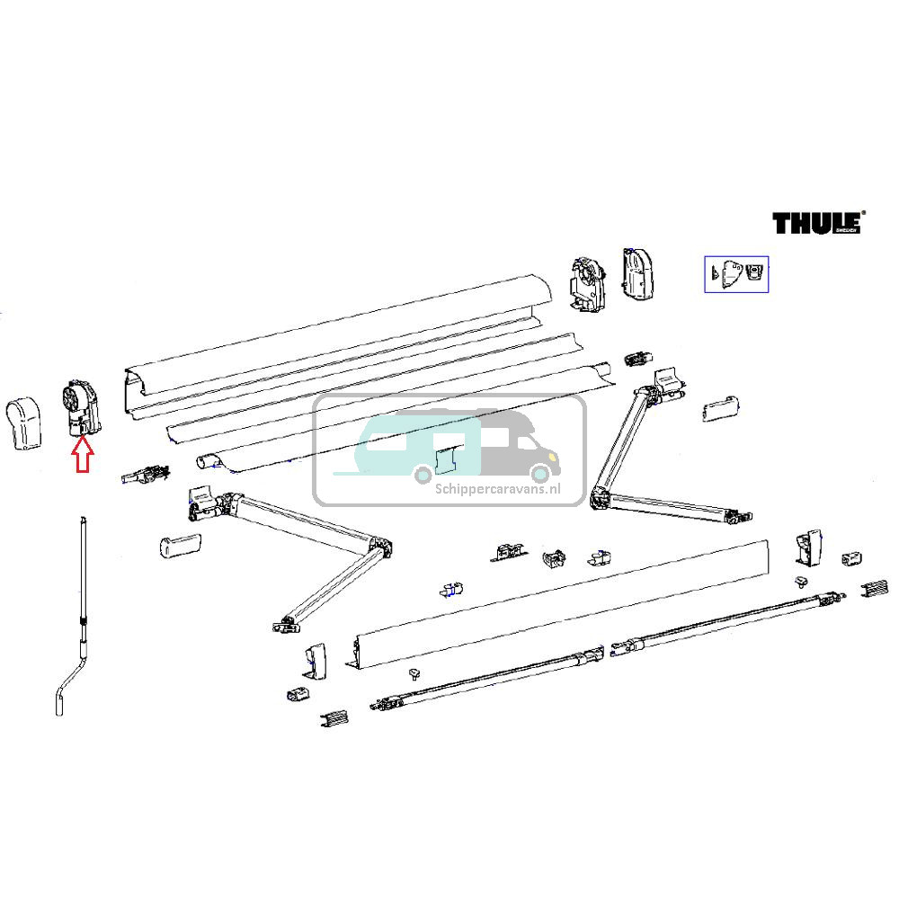 Thule 4900 Binnenkap links antra