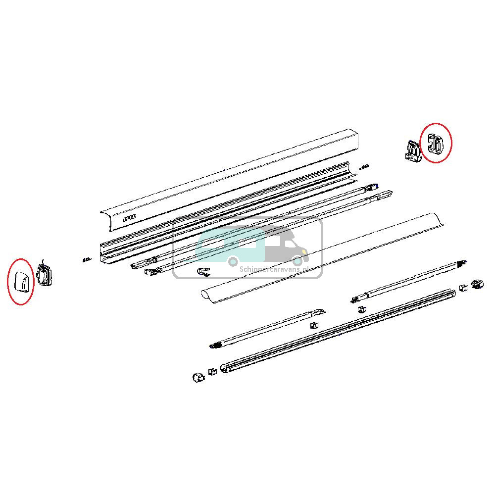 Thule Endcap Main Housing Bottom L+R 3200