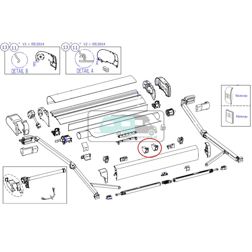 Thule 9200 Gliding Angle Lead Rail