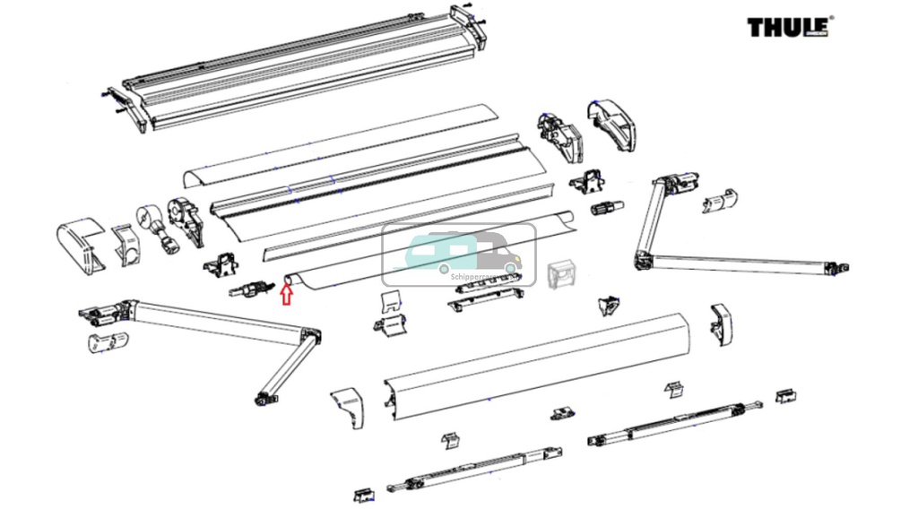Thule 6300 Roller Tube 3.25 D30