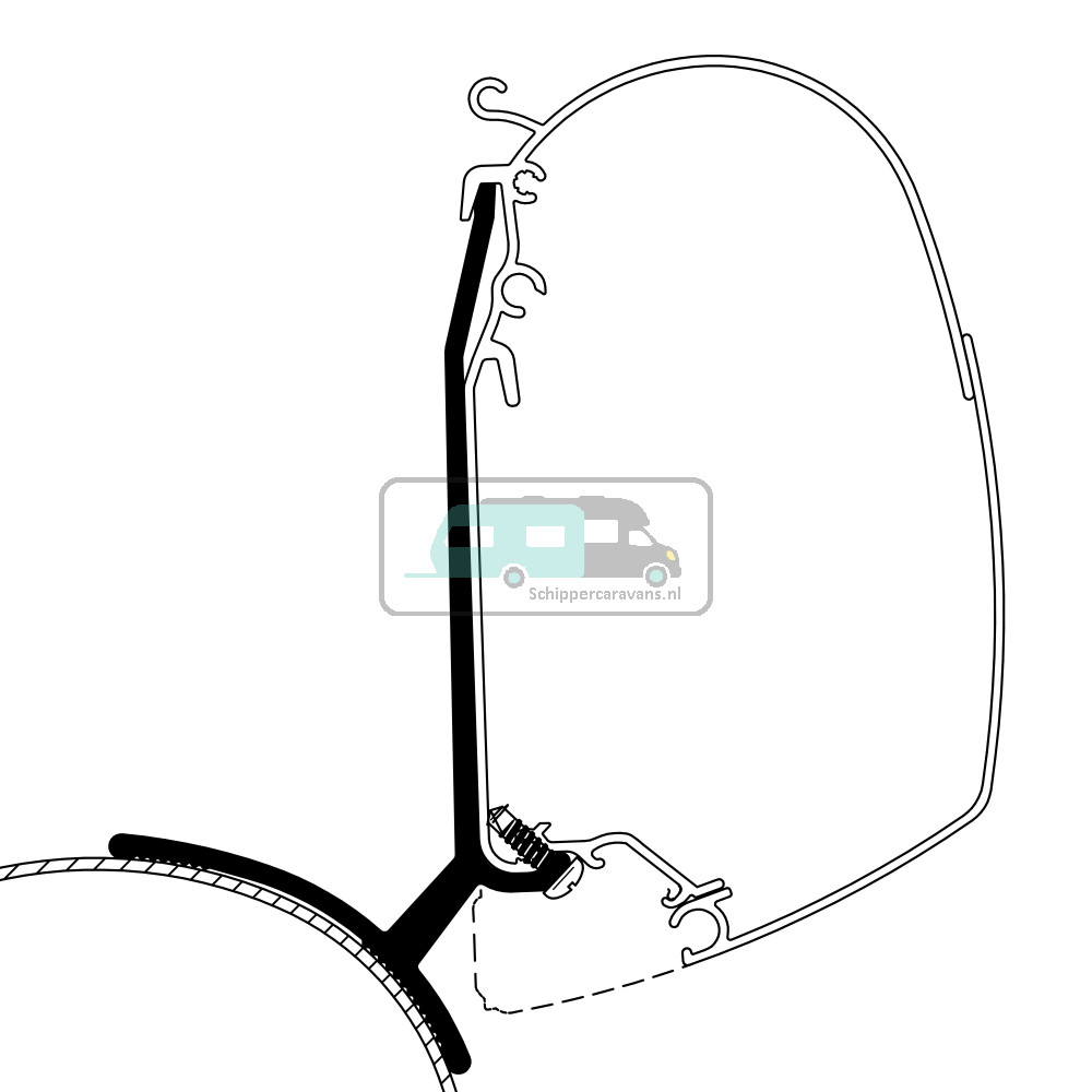 Thule Trafic/Vivaro/Talento/NV300 Minivan Fixed Adapter