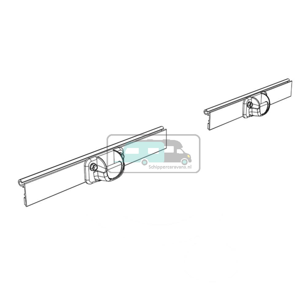 Thule Mounting Rail voor Caravan Rail 2x16cm