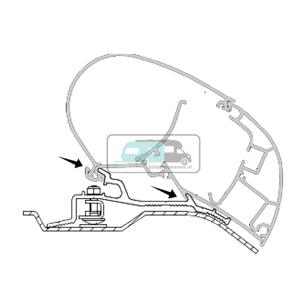 Dometic Ducato/Jumper/Boxer H2 Adapter