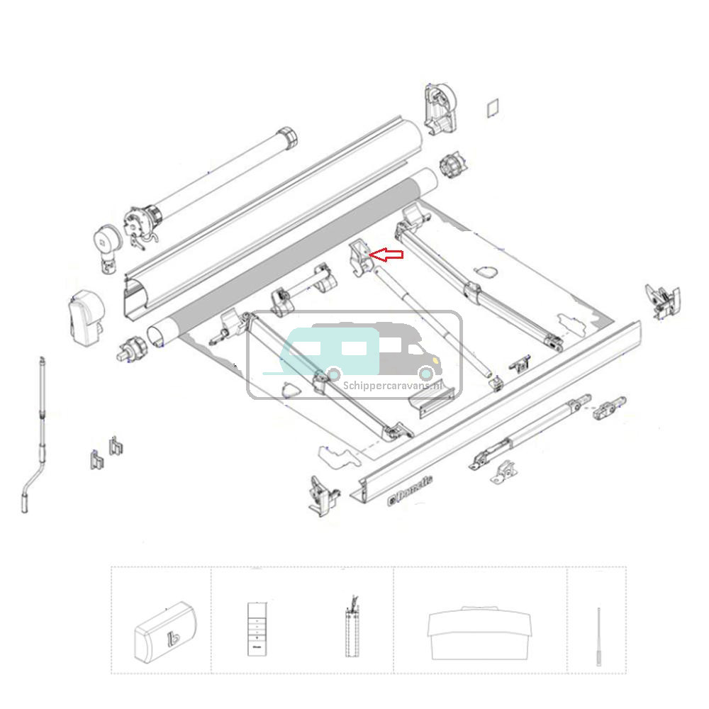 Dometic Spanarmhouder PW1100/1500